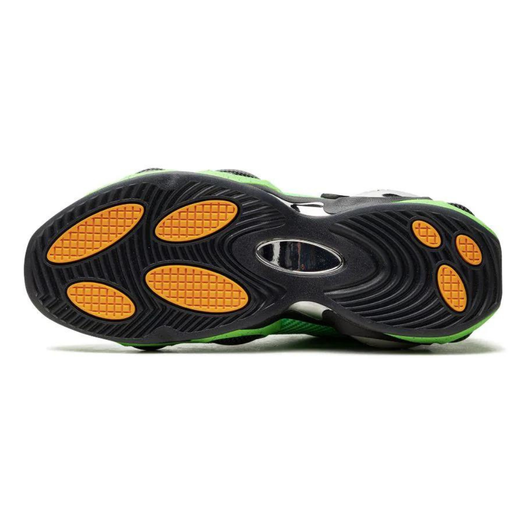 Vibrant Metallic Green Sport Sneakers