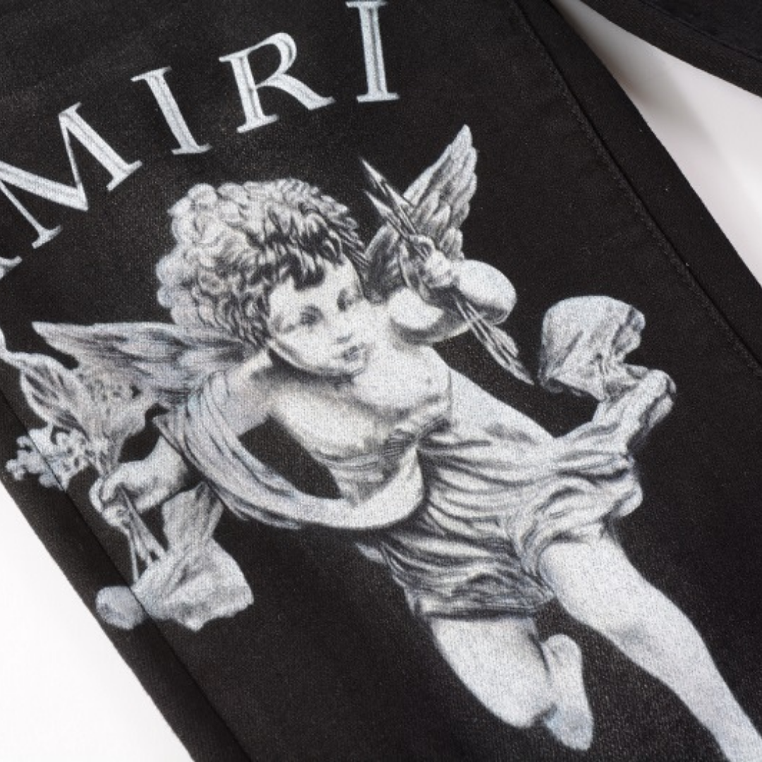 Black Angel Graphic Denim